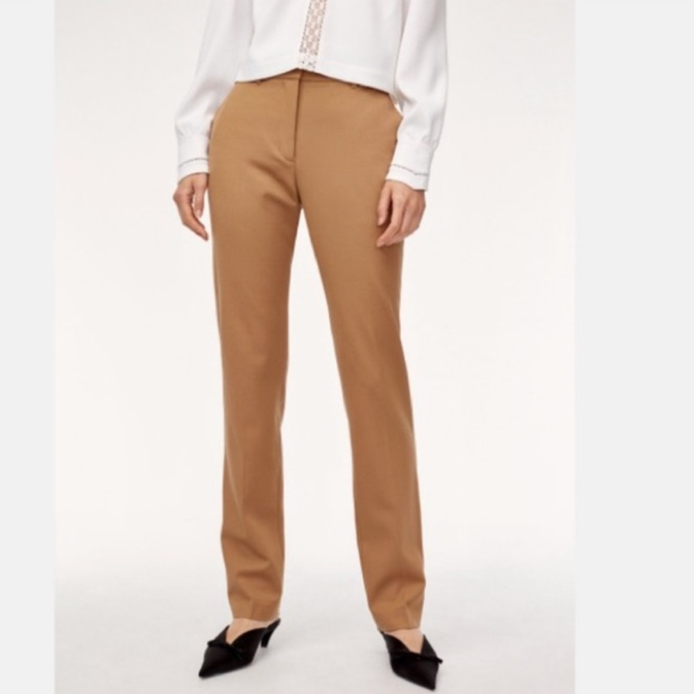 Aritzia Wilfred Nadine Camel Trouser Pants